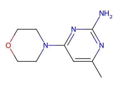 2-Amino-4-morpholino-6-methylpyrimidine structure