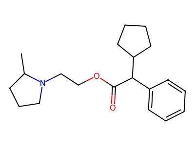 2-(2-Methylpyrrolidin-1-yl)ethyl 2-cyclopentyl-2-phenylacetate structure
