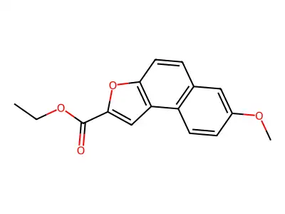 Naphtho(2,1-b)furan-2-carboxylic acid, 7-methoxy-, ethyl ester structure