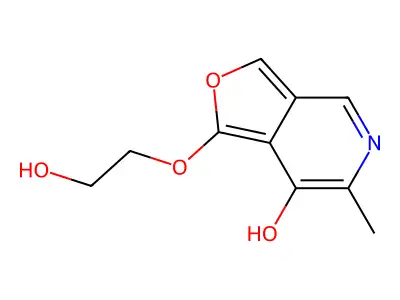 Furo[3,4-C]pyridin-7-OL, 1-(2-hydroxyethoxy)-6-methyl- structure
