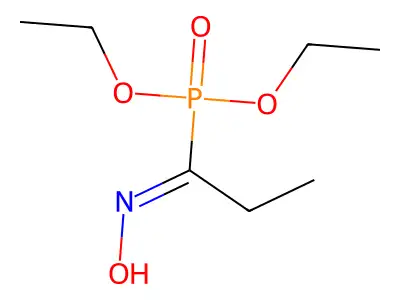 N-(1-diethoxyphosphorylpropylidene)hydroxylamine structure