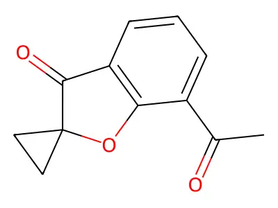 Spiro(benzofuran-2(3H),1'-cyclopropan)-3-one, 7-acetyl- structure