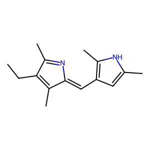 2-[(2,5-dimethyl-1H-pyrrol-3-yl)methylidene]-4-ethyl-3,5-dimethylpyrrole structure