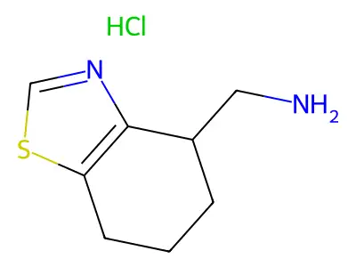 1-(4,5,6,7-Tetrahydro-1,3-benzothiazol-4-yl)methanamine--hydrogen chloride (1/1) structure