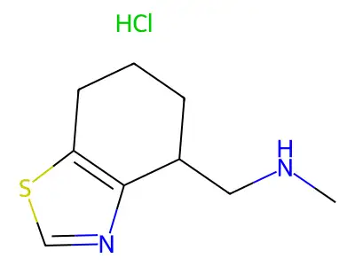 4-Benzothiazolemethanamine, 4,5,6,7-tetrahydro-N-methyl-, hydrochloride structure