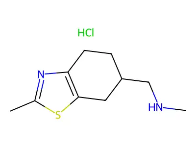 6-Benzothiazolemethanamine, 4,5,6,7-tetrahydro-N,2-dimethyl-, hydrochloride structure