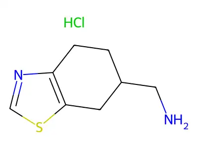 1-(4,5,6,7-Tetrahydro-1,3-benzothiazol-6-yl)methanamine--hydrogen chloride (1/1) structure