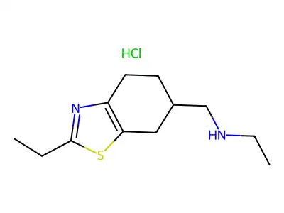 6-Benzothiazolemethanamine, 4,5,6,7-tetrahydro-N,2-diethyl-, hydrochloride structure