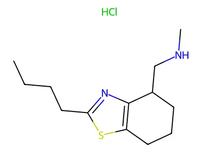 4,5,6,7-Tetrahydro-2-butyl-N-methyl-4-benzothiazolemethanamine hydrochloride structure