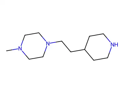 1-Methyl-4-[2-(piperidin-4-yl)ethyl]piperazine structure