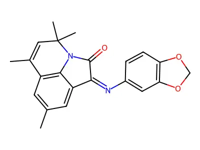 1-(1,3-benzodioxol-5-ylimino)-4,4,6,8-tetramethyl-4H-pyrrolo[3,2,1-ij]quinolin-2(1H)-one structure