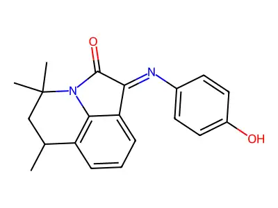 (1E)-1-[(4-hydroxyphenyl)imino]-4,4,6-trimethyl-5,6-dihydro-4H-pyrrolo[3,2,1-ij]quinolin-2(1H)-one structure