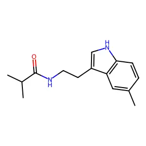 2-methyl-N-[2-(5-methyl-1H-indol-3-yl)ethyl]propanamide structure