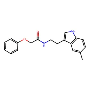 N-[2-(5-methyl-1H-indol-3-yl)ethyl]-2-phenoxyacetamide structure