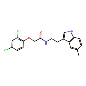 2-(2,4-dichlorophenoxy)-N-[2-(5-methyl-1H-indol-3-yl)ethyl]acetamide structure