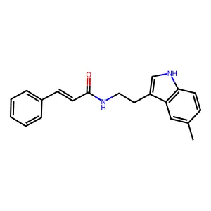 (2E)-N-[2-(5-methyl-1H-indol-3-yl)ethyl]-3-phenylprop-2-enamide structure