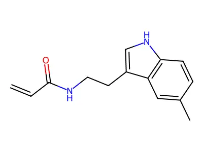 N-[2-(5-methyl-1H-indol-3-yl)ethyl]prop-2-enamide structure