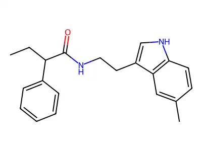N-[2-(5-methyl-1H-indol-3-yl)ethyl]-2-phenylbutanamide structure