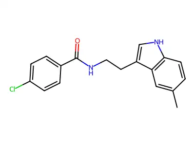 4-chloro-N-[2-(5-methyl-1H-indol-3-yl)ethyl]benzamide structure