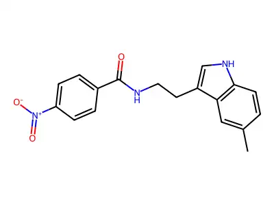 N-[2-(5-methyl-1H-indol-3-yl)ethyl]-4-nitrobenzamide structure