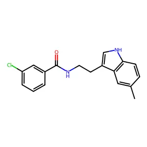 3-chloro-N-[2-(5-methyl-1H-indol-3-yl)ethyl]benzamide structure