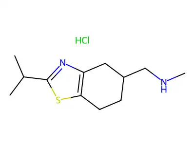 4,5,6,7-Tetrahydro-N-methyl-2-(1-methylethyl)-5-benzothiazolemethanamine hydrochloride structure