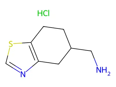 1-(4,5,6,7-Tetrahydro-1,3-benzothiazol-5-yl)methanamine--hydrogen chloride (1/1) structure