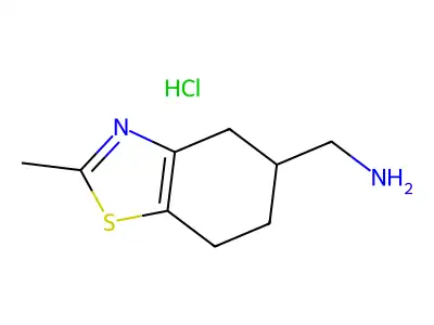 4,5,6,7-Tetrahydro-2-methyl-5-benzothiazolemethanamine hydrochloride structure