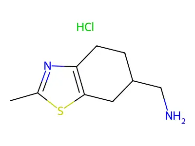 6-Benzothiazolemethanamine, 4,5,6,7-tetrahydro-2-methyl-, hydrochloride structure