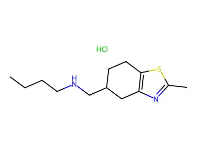 5-Benzothiazolemethanamine, 4,5,6,7-tetrahydro-N-butyl-2-methyl-, hydrochloride structure