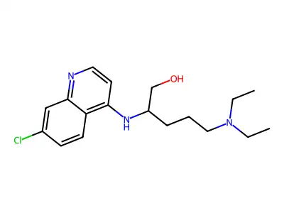 2-[(7-Chloroquinolin-4-yl)amino]-5-(diethylamino)pentan-1-ol structure