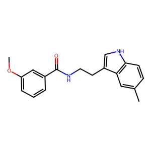3-methoxy-N-[2-(5-methyl-1H-indol-3-yl)ethyl]benzamide structure