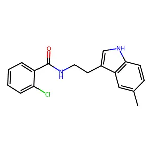 2-chloro-N-[2-(5-methyl-1H-indol-3-yl)ethyl]benzamide structure
