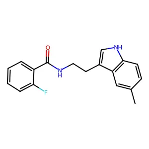 2-fluoro-N-[2-(5-methyl-1H-indol-3-yl)ethyl]benzamide structure