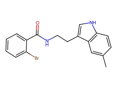 2-bromo-N-[2-(5-methyl-1H-indol-3-yl)ethyl]benzamide structure