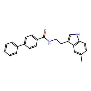 N-(2-(5-Methyl-1H-indol-3-yl)ethyl)biphenyl-4-carboxamide structure