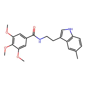 3,4,5-trimethoxy-N-[2-(5-methyl-1H-indol-3-yl)ethyl]benzamide structure