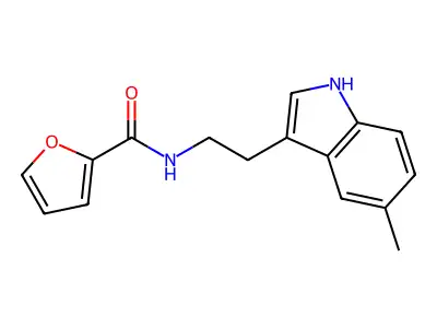 N-[2-(5-methyl-1H-indol-3-yl)ethyl]furan-2-carboxamide structure