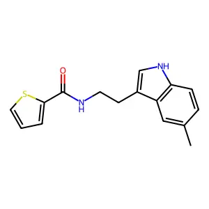 N-[2-(5-methyl-1H-indol-3-yl)ethyl]thiophene-2-carboxamide structure