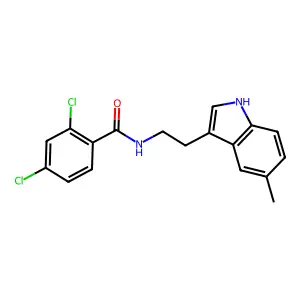 2,4-dichloro-N-[2-(5-methyl-1H-indol-3-yl)ethyl]benzamide structure