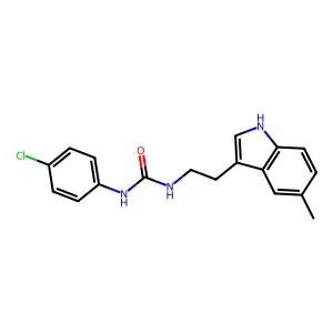 1-(4-chlorophenyl)-3-[2-(5-methyl-1H-indol-3-yl)ethyl]urea structure
