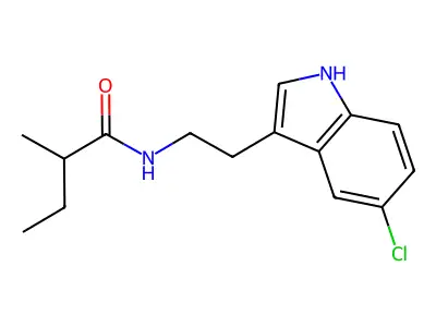 N-[2-(5-chloro-1H-indol-3-yl)ethyl]-2-methylbutanamide structure