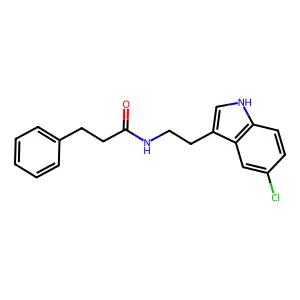 N-[2-(5-chloro-1H-indol-3-yl)ethyl]-3-phenylpropanamide structure