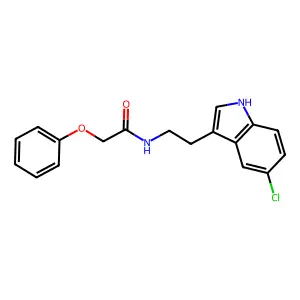 N-[2-(5-chloro-1H-indol-3-yl)ethyl]-2-phenoxyacetamide structure