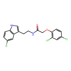 N-[2-(5-chloro-1H-indol-3-yl)ethyl]-2-(2,4-dichlorophenoxy)acetamide structure