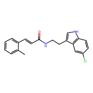 (2E)-N-[2-(5-chloro-1H-indol-3-yl)ethyl]-3-(2-methylphenyl)prop-2-enamide structure