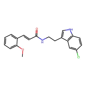 (2E)-N-[2-(5-chloro-1H-indol-3-yl)ethyl]-3-(2-methoxyphenyl)prop-2-enamide structure