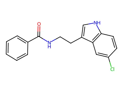 N-[2-(5-chloro-1H-indol-3-yl)ethyl]benzamide structure