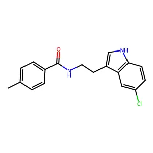 N-[2-(5-chloro-1H-indol-3-yl)ethyl]-4-methylbenzamide structure