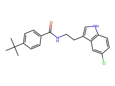 4-tert-butyl-N-[2-(5-chloro-1H-indol-3-yl)ethyl]benzamide structure